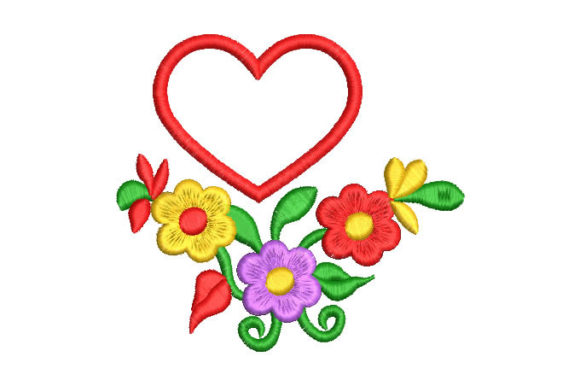 Review: Colorful Flowers with Heart Embroidery