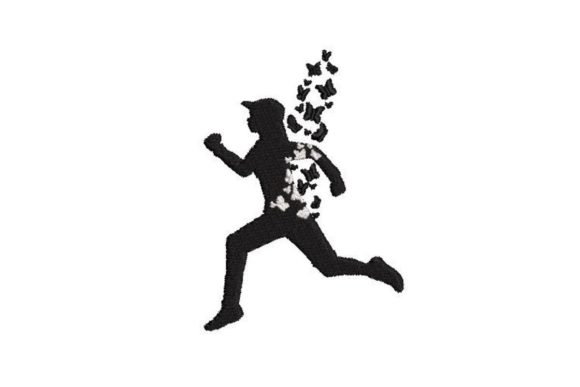 Runner Silhouette with Butterflies Review